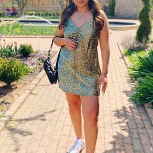 Zara Green Slip Dress